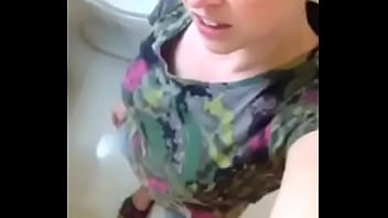 Goddess Amanda Peeing in public  toilet