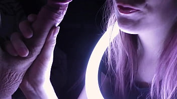 Girl Stuck in a Ring Lamp and Sucks Big Cock